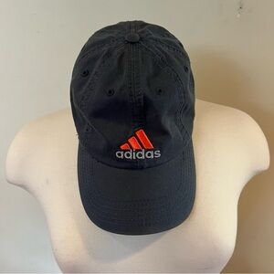 Adidas dark gray orange logo adjustable hat A21